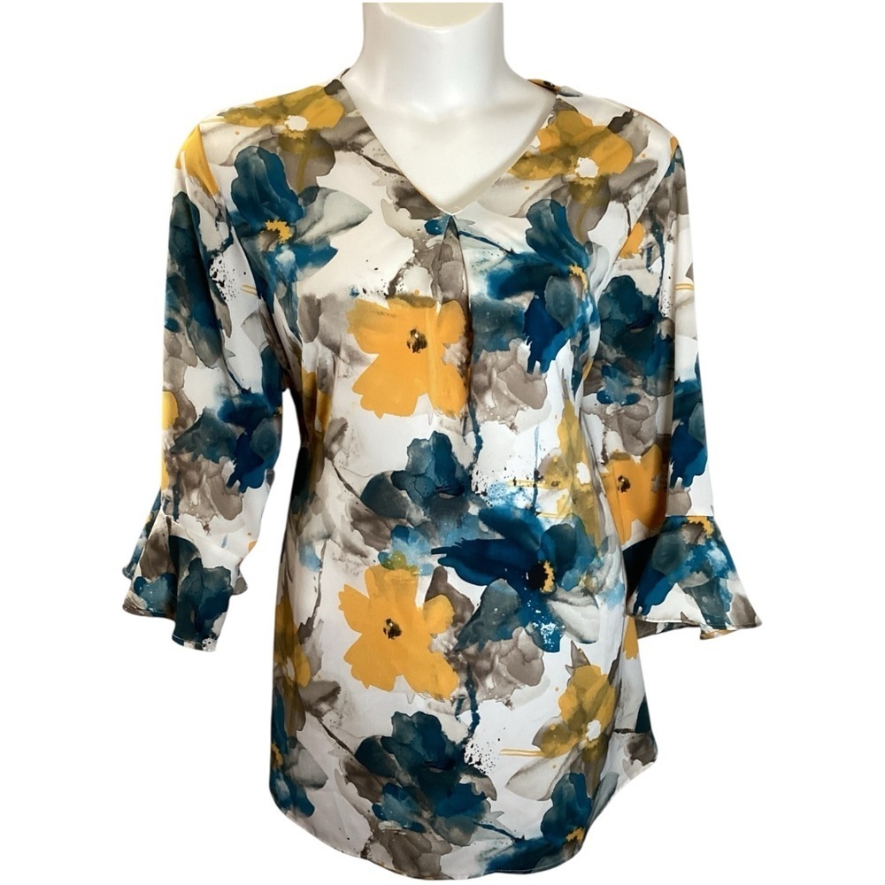 Source Unknown Multicolor Floral Blouse